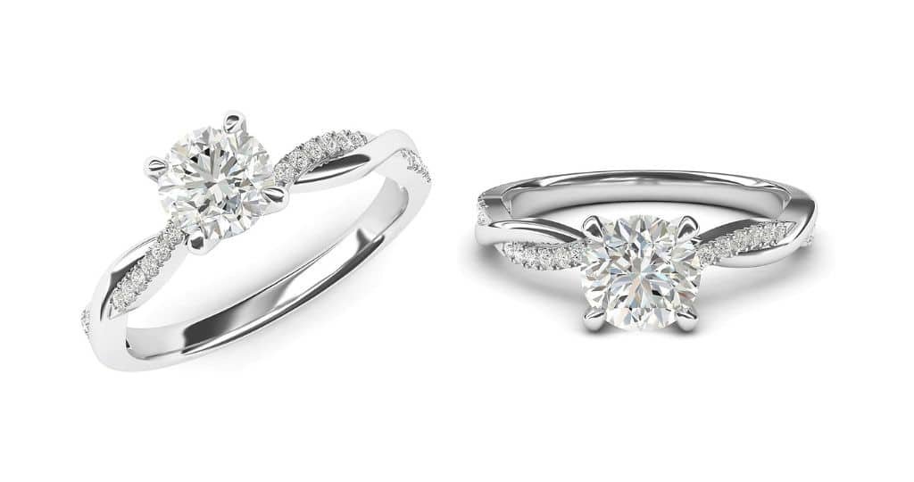 lab grown diamond engagement ring